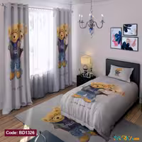 ست اتاق خواب پسرانه طرح تدی عینکی کد BD1326