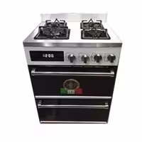 اجاق گاز طرح فر تکنو پروسا techno مدل 20000 سفید صفحه استیل