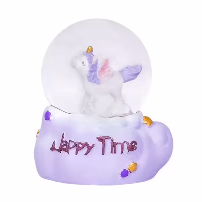 گوی برفی چراغدار کوچک طرح یونیکورن