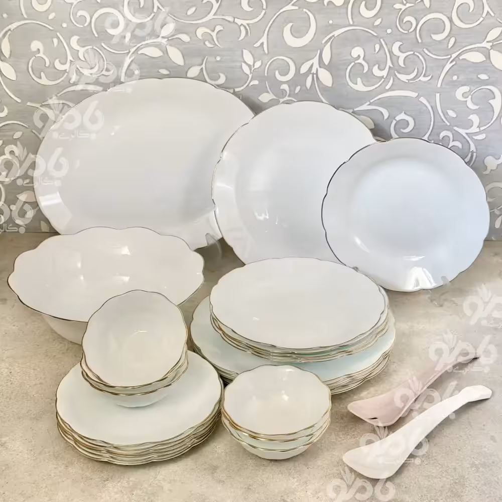 سرویس آرکوپال نیلوفر لب طلا 26 تیکه