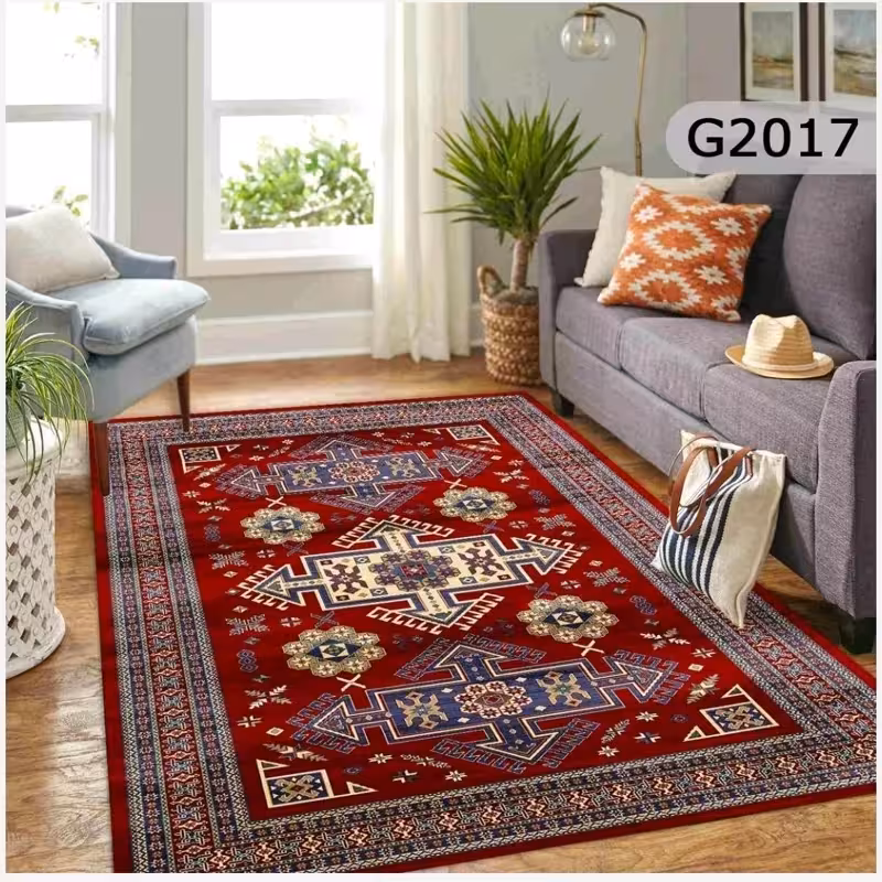 فرشینه مدرن مخمل ترک ابعاد1در1/5طرح گبه سنتی(ارسال رایگان)