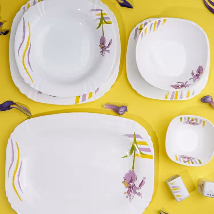 سرویس غذا خوری 40 پارچه اوپال هومیت طرح زنبق