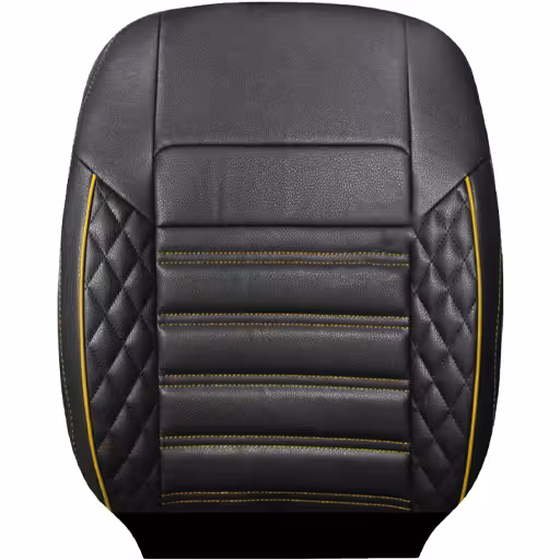خرید روکش صندلی تیبا1 سوشیانت چرم مدل سورنا مشکی دوخت زرد | اتوموبی