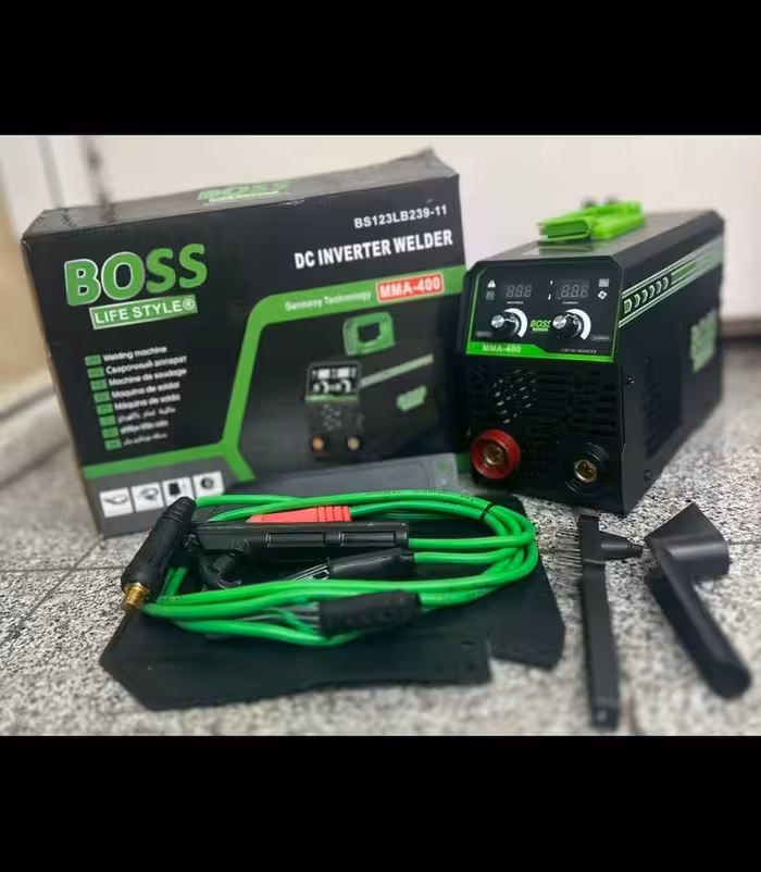 دستگاه جوش اینورتر 400 آمپر باس BOSS اتاق متوسط مدل MMA400 سبز
