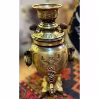 سماور یک و نیم لیتری زغالی مدل نظر دسته گوشواره، ورق صخیم