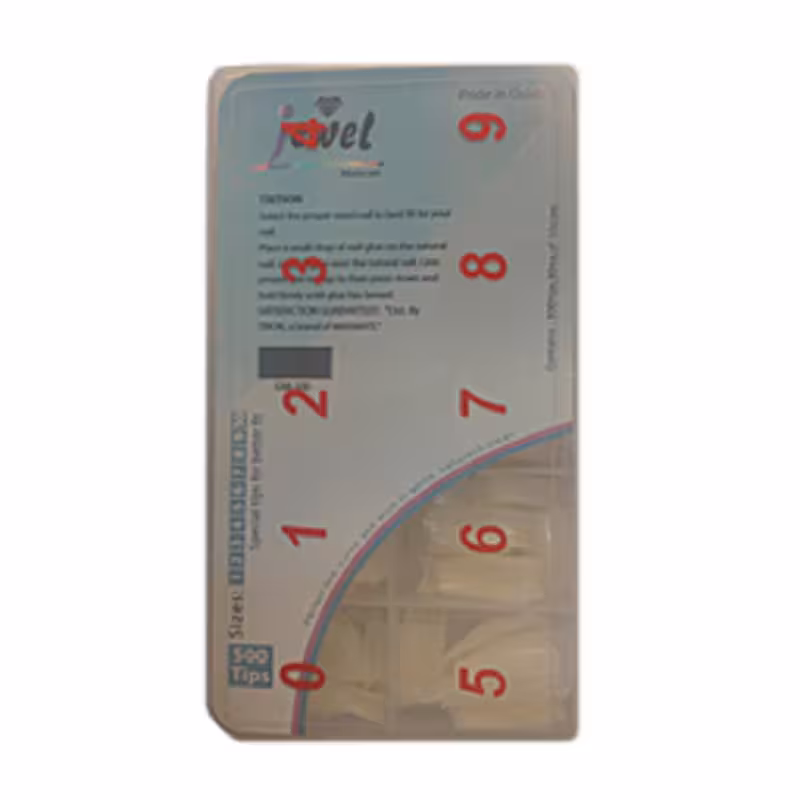 تیپ کاشت ناخن شیشه ای 100 تایی جول jewel GK_100