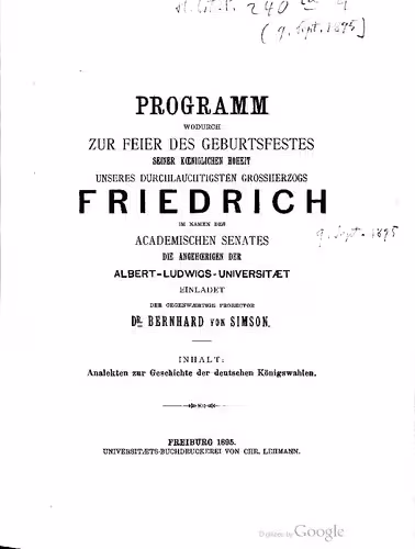 خرید و دانلود نسخه کامل کتاب Analekten zur Geschichte der deutschen Königswahlen