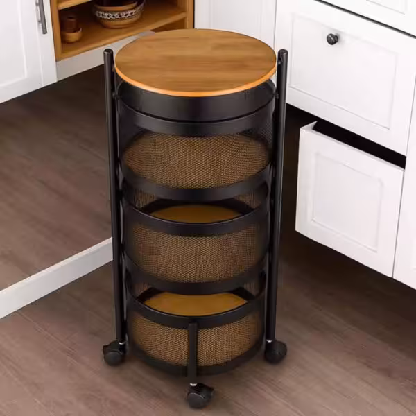 جای سیب و پیاز سه طبقه گرد توری دار 1090