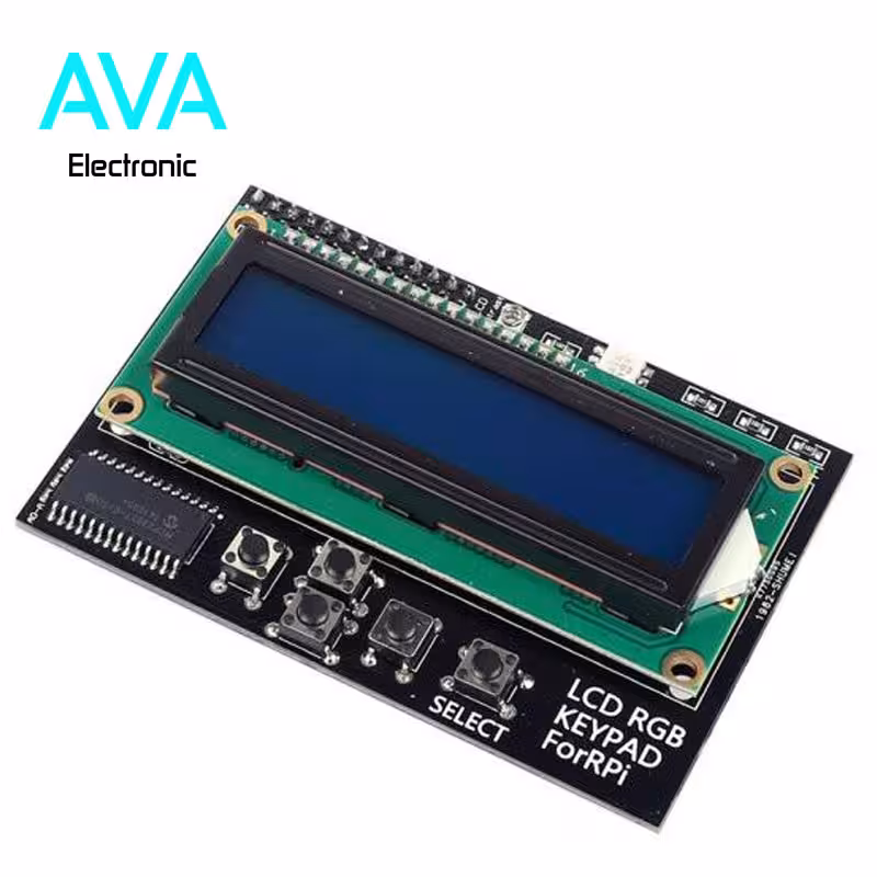 LCD 2×16 به همراه کی پد ویژه رزبری پای