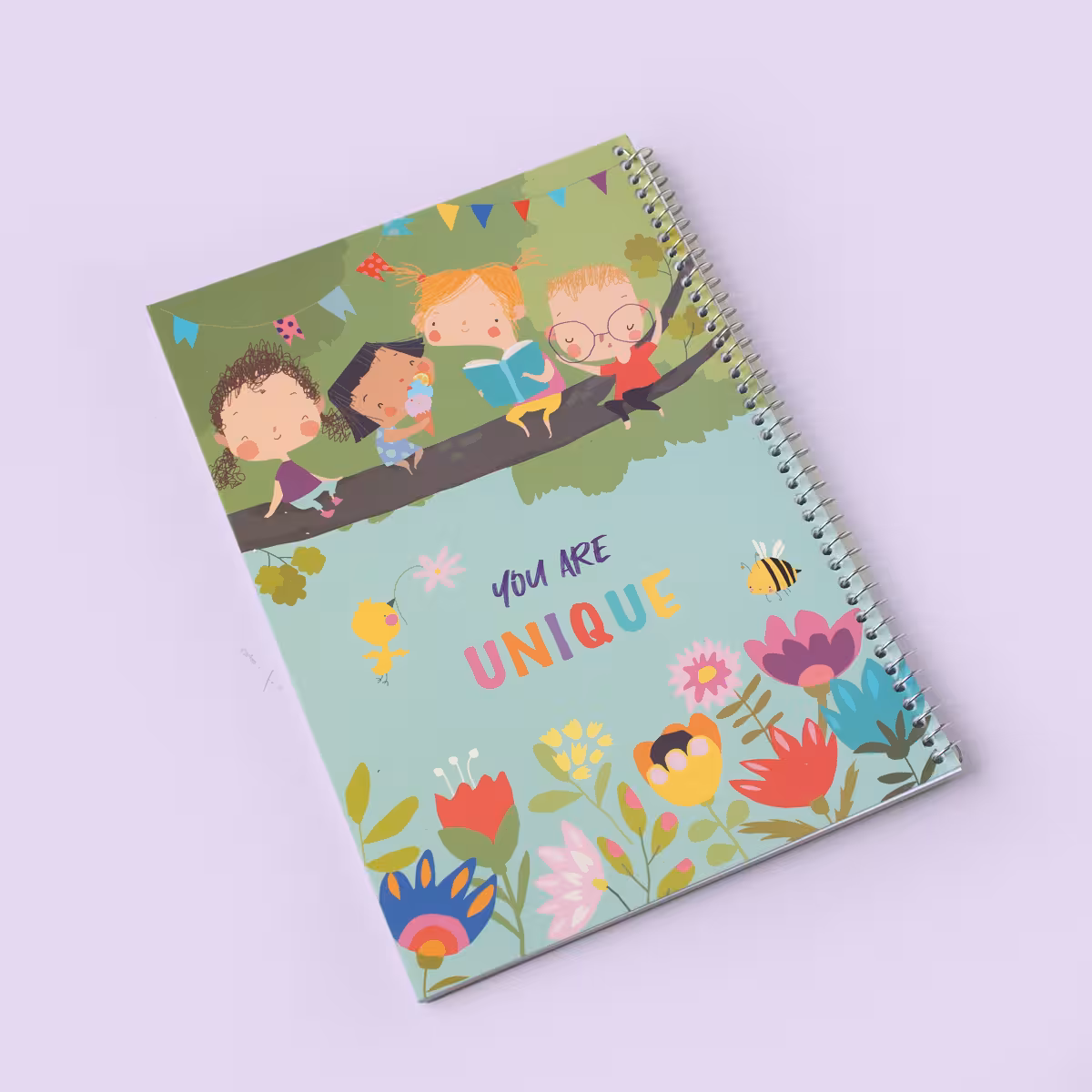 دفتر مدرسه فانتزی خطدار 40 برگ حاشیهدار کودک کیچ بوک (KITSCH BOOK)