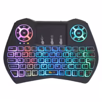 مینی کیبورد بی سیم همراه با تاچ پد مدل SUPER-RGB | کالا مکس
