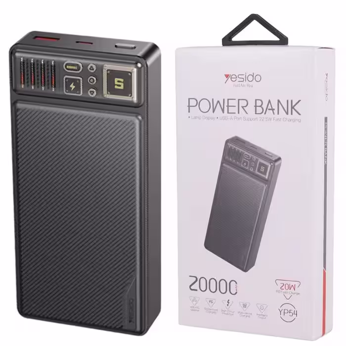 پاوربانک یسیدو مدل YP54 ظرفیت 20000 میلی آمپر ساعت