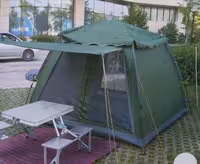 چادر مسافرتی و کوهنوردی 12 نفره اتوماتیک چتری سایه بان دار دوپوش (اسکلت فلزی، ارتفاع بلند)