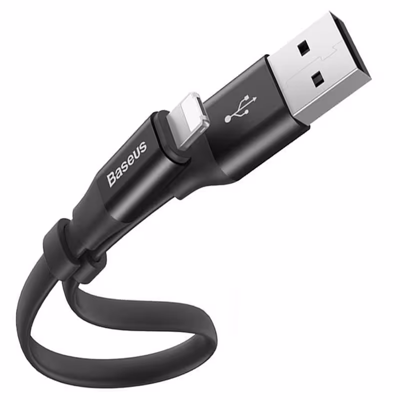 کابل تبدیل USB به لایتنینگ/MicroUSB باسئوس مدل Two-in-One طول 0.23 متر