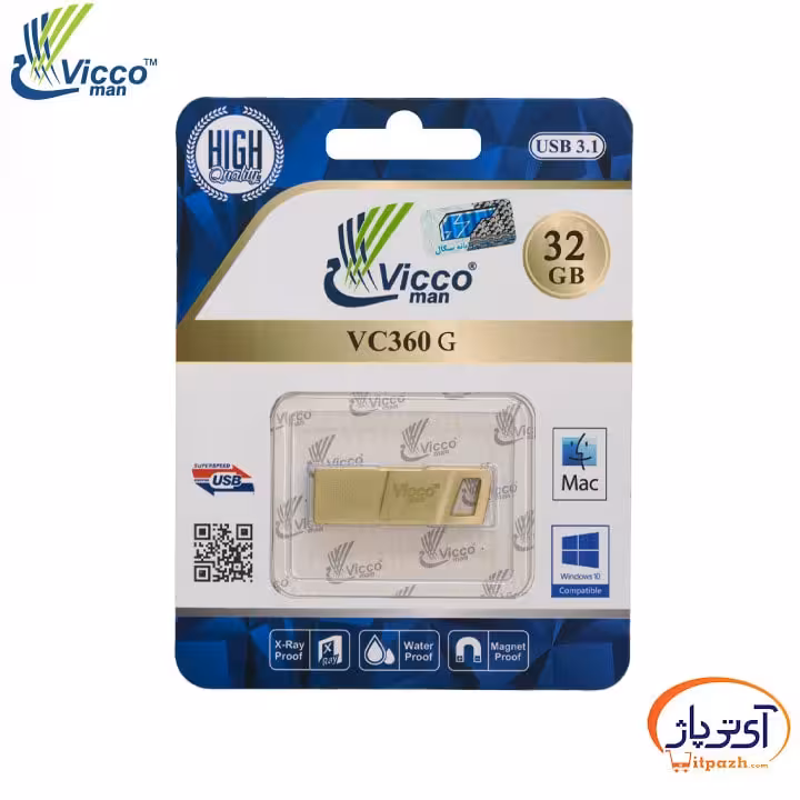 فلش مموری USB3.1 ویکومن 32 گیگابایت مدل VC360