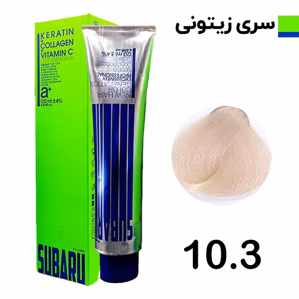رنگ مو بلوند زیتونی پلاتینه سوبارو شماره 103