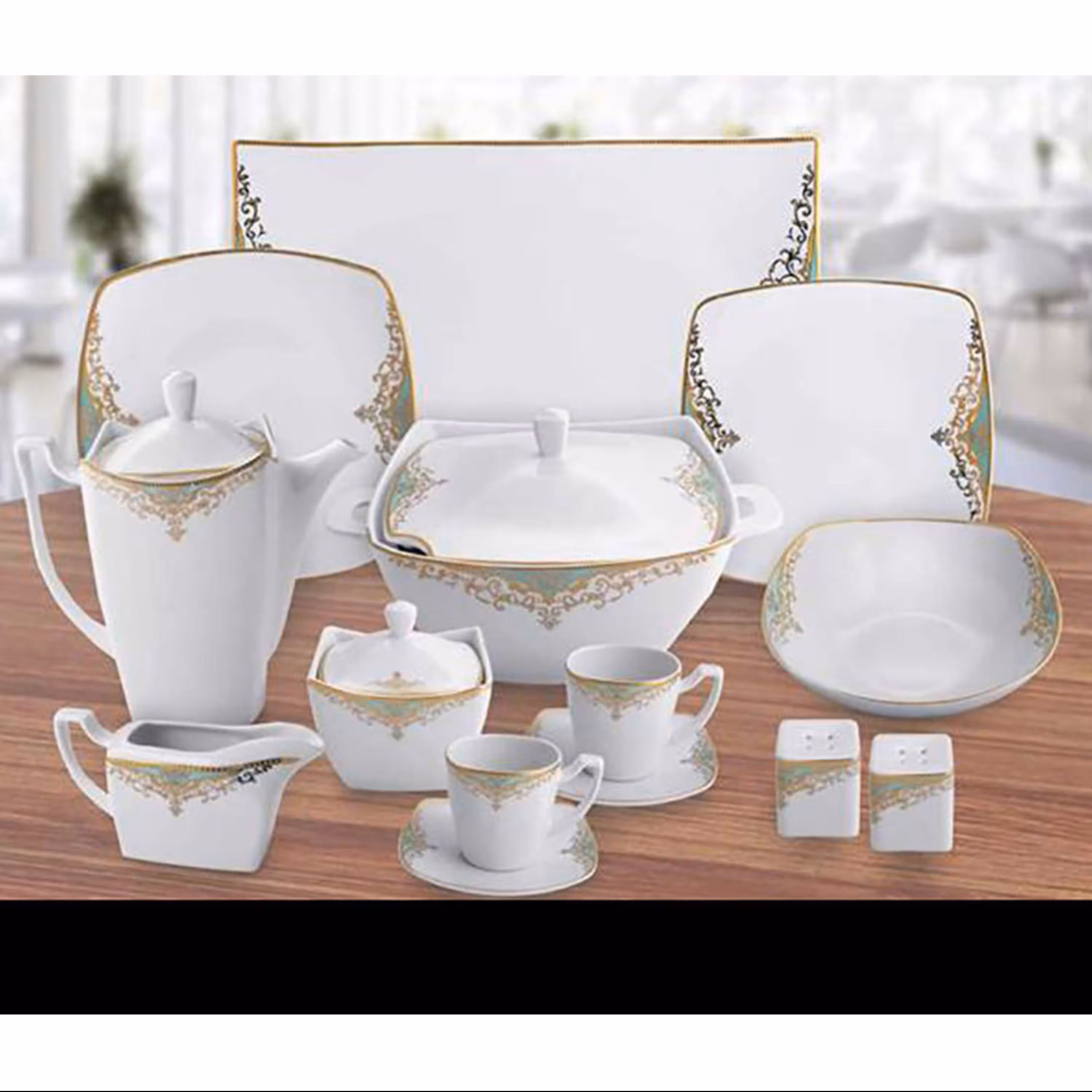 سرویس 85 پارچه چینی لورین طرح گلشید