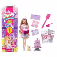 عروسک باربی مدل Papusa Party Unboxed Reveal Blonda