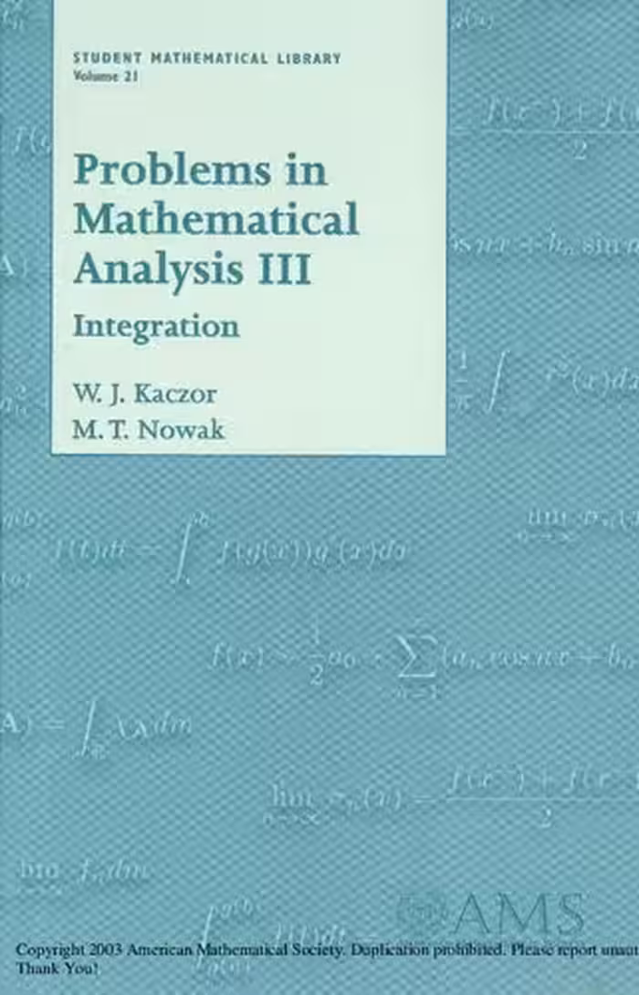 خرید و دانلود نسخه کامل کتاب Problems in Mathematical Analysis III: Integration