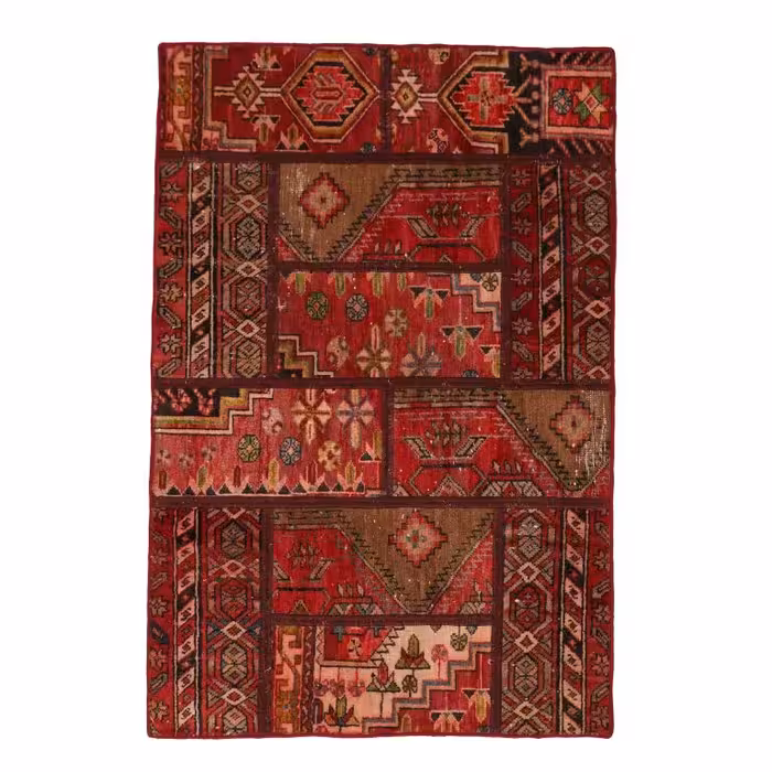 فرش دستباف یک و نیم متری مدل چهل تکه کد 40302501