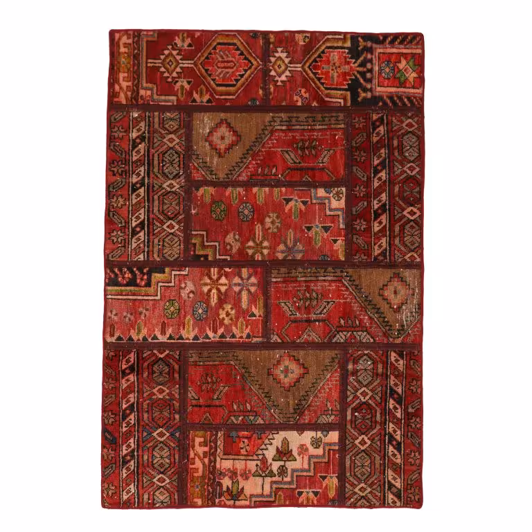 فرش دستباف یک و نیم متری مدل چهل تکه کد 40302501