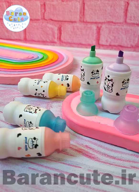 هایلایتر فانتزی طرح بطری شیر