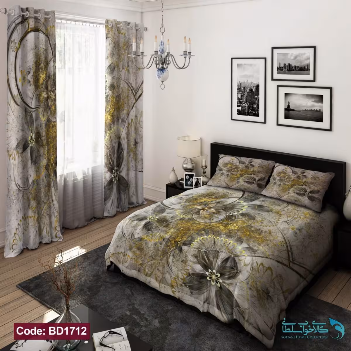 روتختی طرح کاملیا دونفره کد BD1712