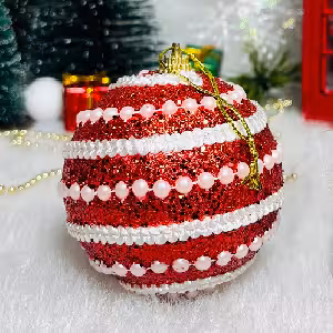 گوی قرمز نگینی لاکچری 8 سانت کد 218