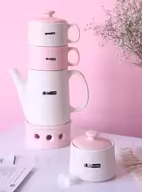 ست قوری و قندان و فنجان طرح برج