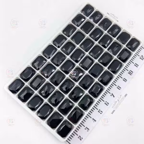 سنگ مستطیل لب گرد 10 در 14 ( مشکی ) ورق 48 عددی