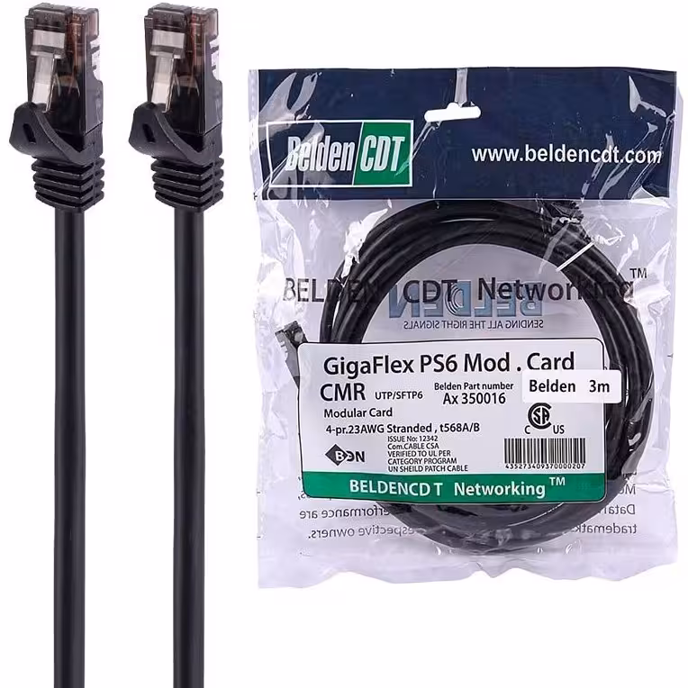 کابل شبکه CAT6 بلدن (Belden) طول 3 متر