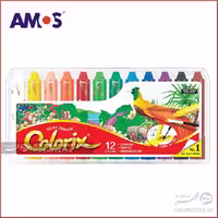 سه کاره 12 رنگ آموس AMOS Colorix Silky Crayon 12c
