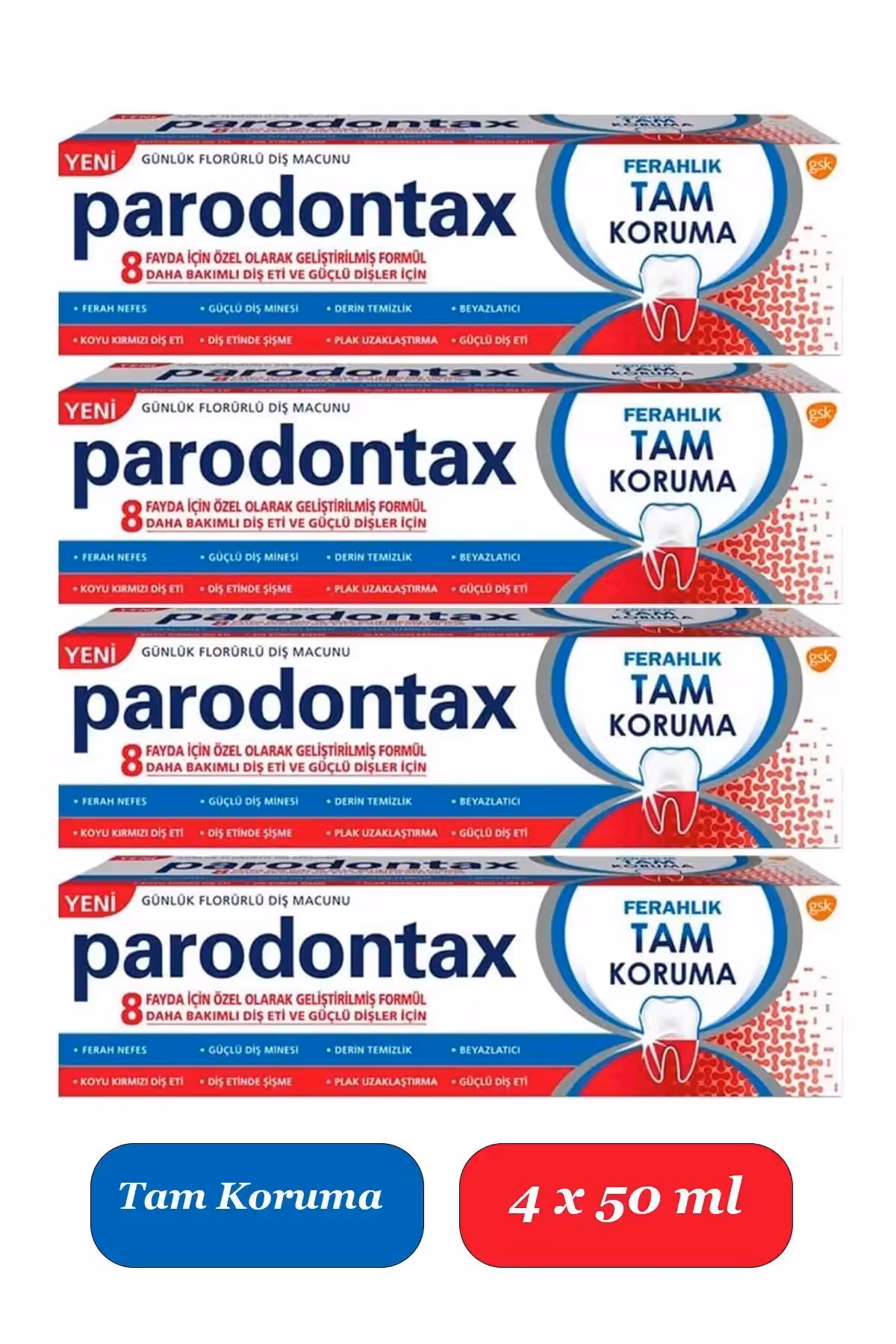 خمیر دندان Parodontax پارودونتکس 4 عددی 50گرم - 11522