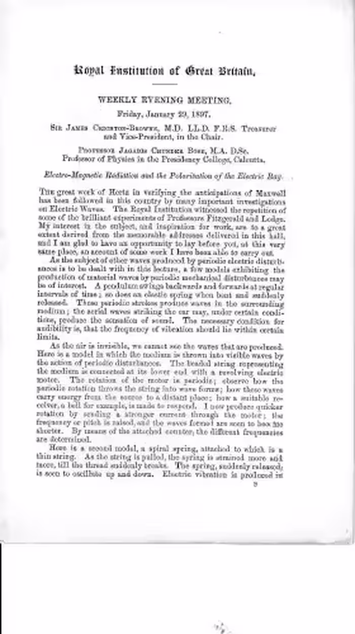 خرید و دانلود نسخه کامل کتاب Electro-Magnetic Radiation and the Polarisation of the Electric Ray