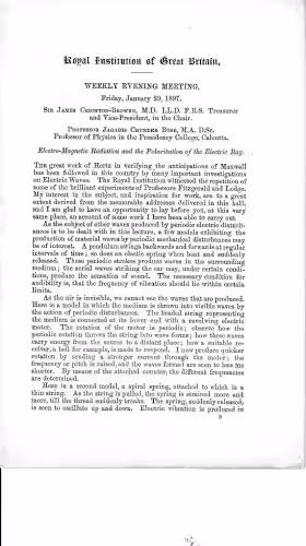 خرید و دانلود نسخه کامل کتاب Electro-Magnetic Radiation and the Polarisation of the Electric Ray