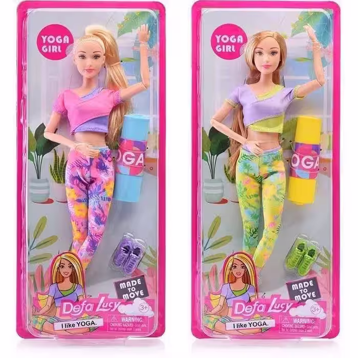 عروسک باربی دفا لوسی یوگا کار همراه با مت مدل 8489 Barbie Defa Lucy