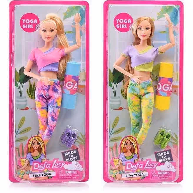 عروسک باربی دفا لوسی یوگا کار همراه با مت مدل 8489 Barbie Defa Lucy