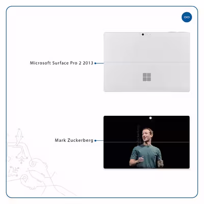 برچسب پوششی ماهوت مدل Mark Zuckerberg مناسب برای تبلت مایکروسافت Surface Pro 2 2013