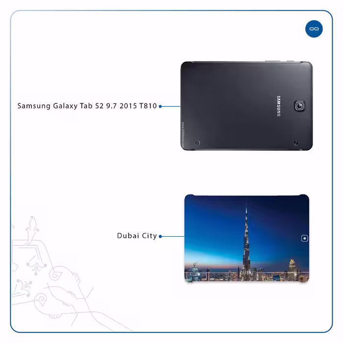برچسب پوششی ماهوت مدل Dubai City مناسب برای تبلت سامسونگ Galaxy Tab S2 9.7 2015 T810