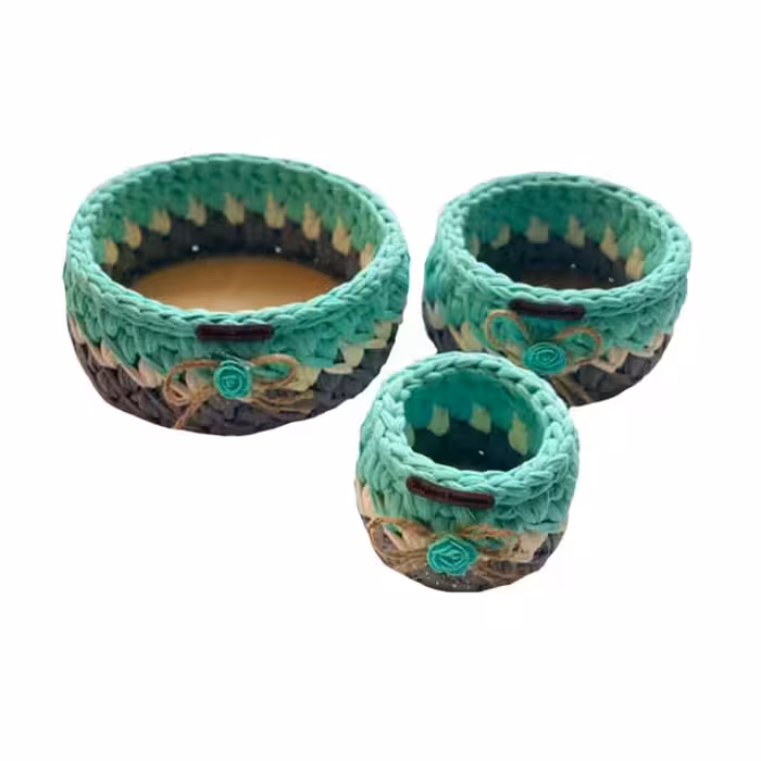 سبد قلاب بافی تریکو کد 060 مجموعه 3 عددی