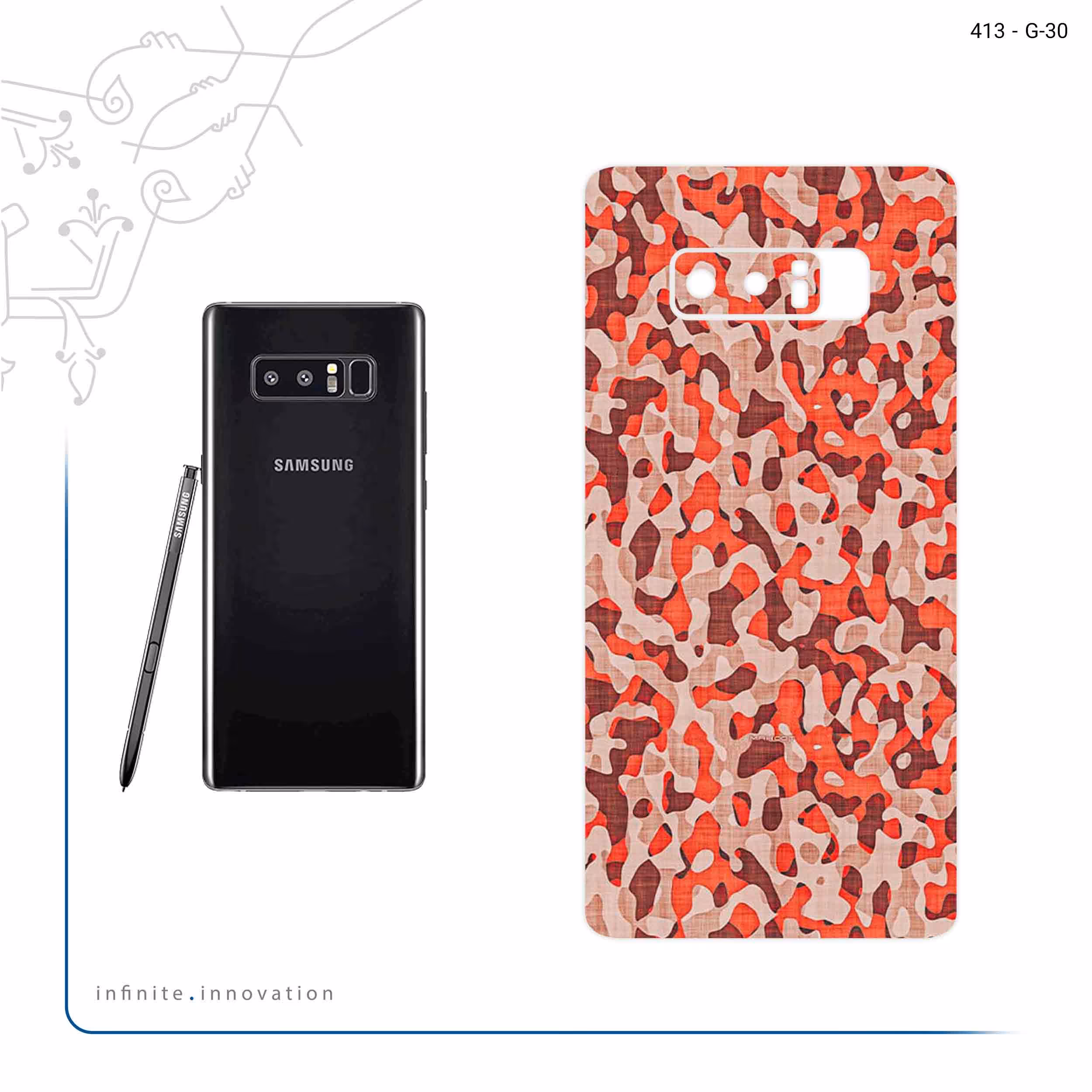 برچسب پوششی ماهوت مدل Red Infantry Army مناسب برای گوشی موبایل سامسونگ Galaxy Note 8