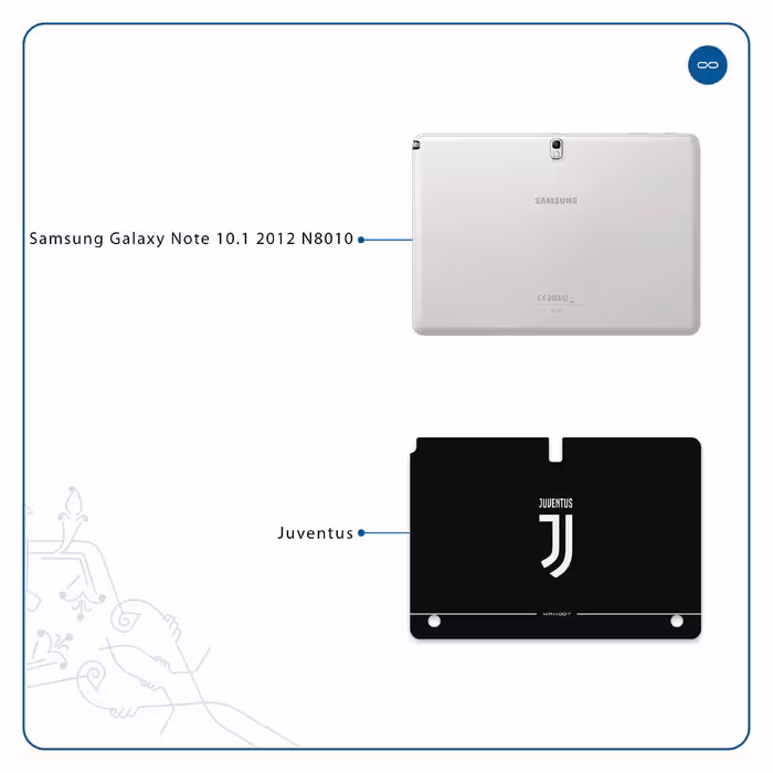 برچسب پوششی ماهوت مدل Juventus مناسب برای تبلت سامسونگ Galaxy Note 10.1 2012 N8010