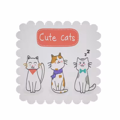  رومیزی طرح گربه  کد 8006B