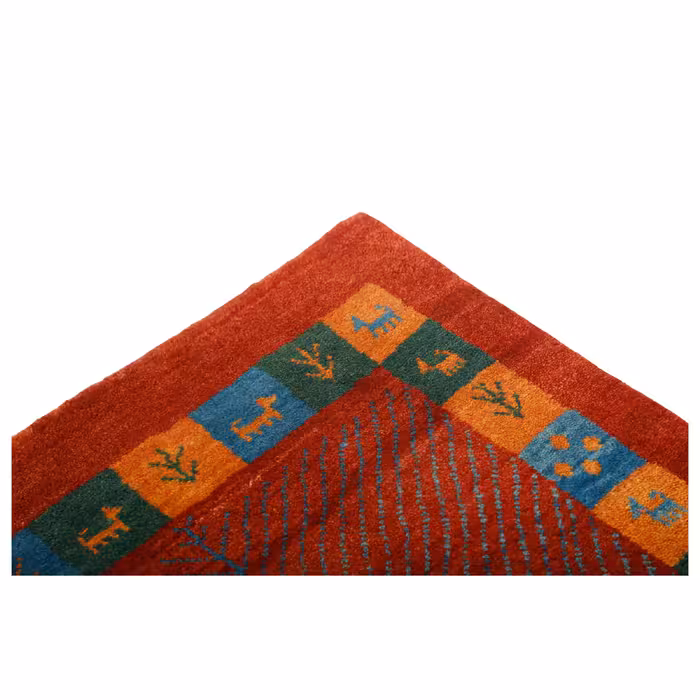 گبه دستبافت یک متری طرح ایلیاتی کد 522910r