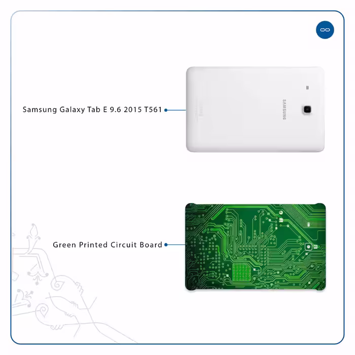 برچسب پوششی ماهوت مدل Green Printed Circuit Board مناسب برای تبلت سامسونگ Galaxy Tab E 9.6 2015 T561