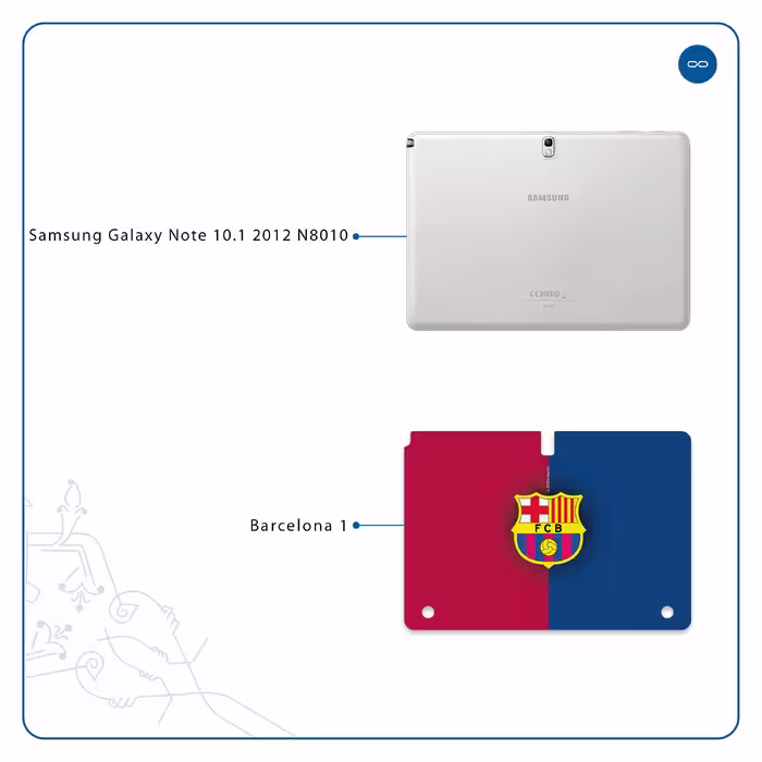 برچسب پوششی ماهوت مدل Barcelona مناسب برای تبلت سامسونگ Galaxy Note 10.1 2012 N8010