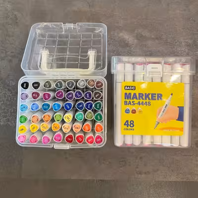 ماژیک راندو بیسیک مدل براش بسته 48 عددی