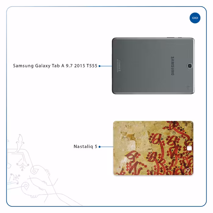 برچسب پوششی ماهوت مدل Nastaliq-5 مناسب برای تبلت سامسونگ Galaxy Tab A 9.7 2015 T555