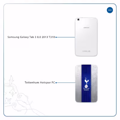برچسب پوششی ماهوت مدل Tottenham Hotspur FC مناسب برای تبلت سامسونگ Galaxy Tab 3 8.0 2013 T310