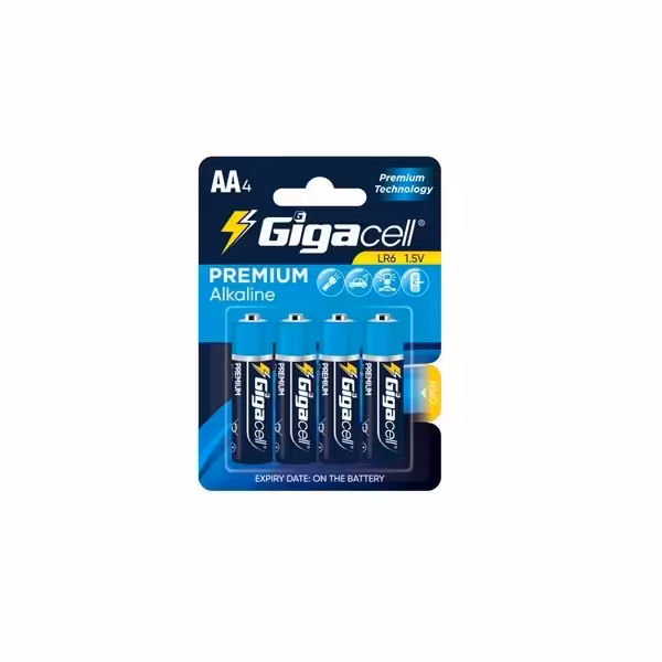باتری قلمی و نیم قلمی گیگاسل مدل Premium Alkaline بسته 8 عددی